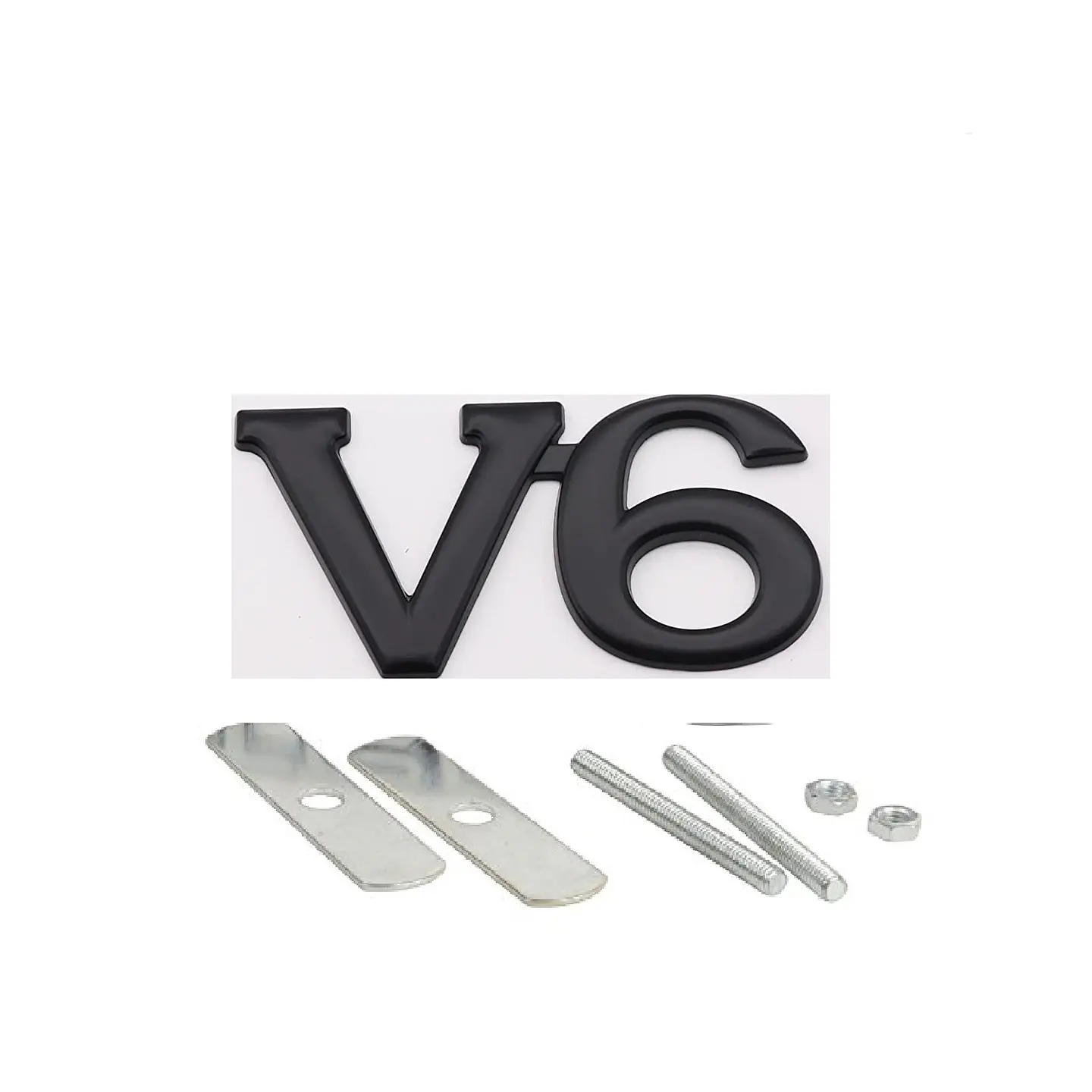 Logo Multimarcas Emblema Frontal Parrilla V6 7.7x3.8cm Negro 1