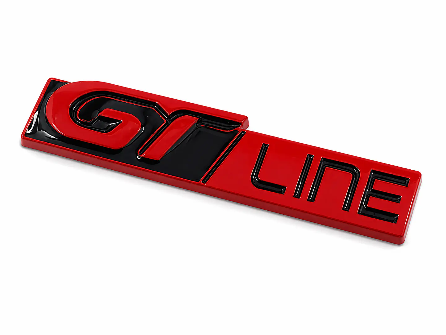 Emblema Logo Gt Line Para Peugeot 11.3x2cm Negro Rojo 1
