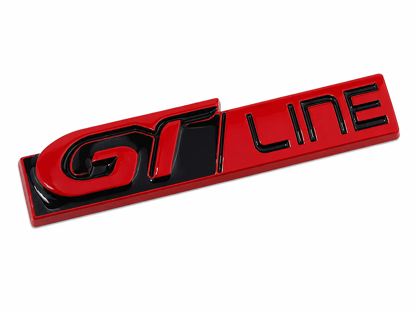Emblema Logo Gt Line Para Peugeot 11.3x2cm Negro Rojo 2
