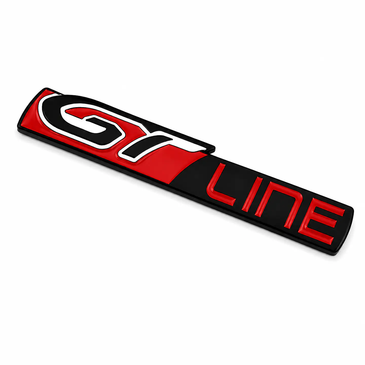 Emblema Logo Gt Line Para Peugeot 11.3x2cm Negro Rojo Blanco 1