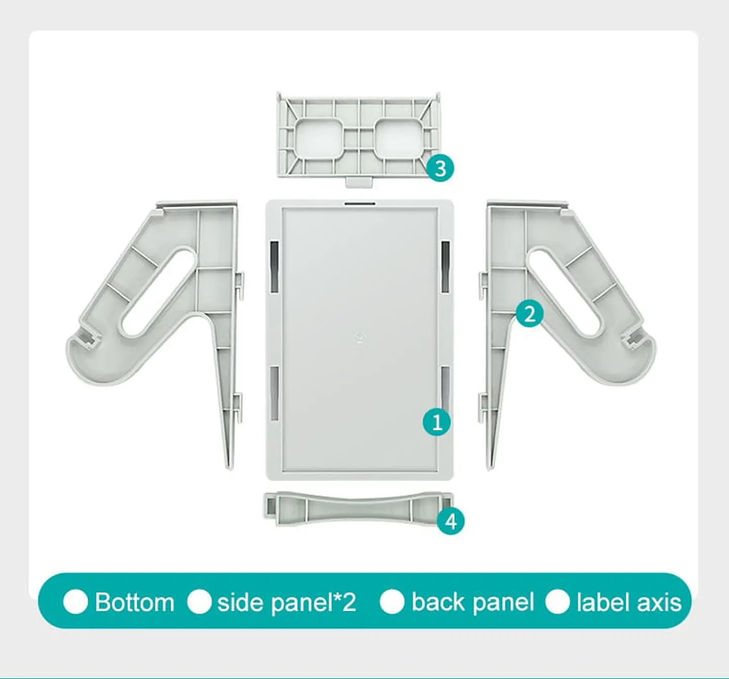 Soporte Porta Etiquetas Térmicas Adhesivas Rollo O Plegadas Negro 2