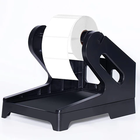 Soporte Porta Etiquetas Térmicas Adhesivas Rollo O Plegadas Negro