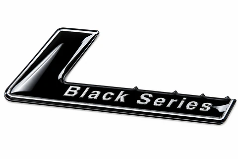 Logo Emblema Black Series Para Mercedes Benz 7.2x2.5cm Negro