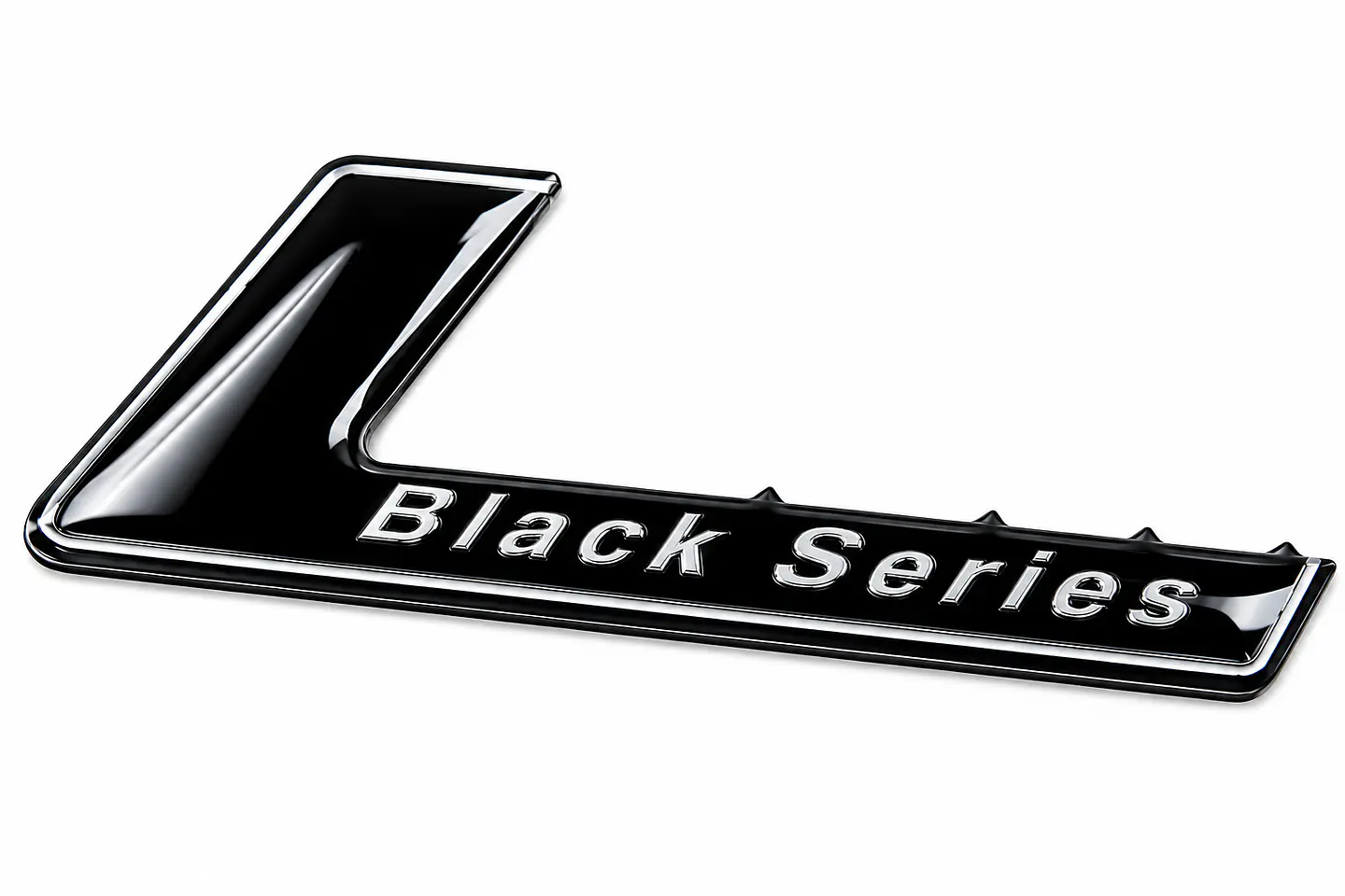 Logo Emblema Black Series Para Mercedes Benz 7.2x2.5cm Negro 1