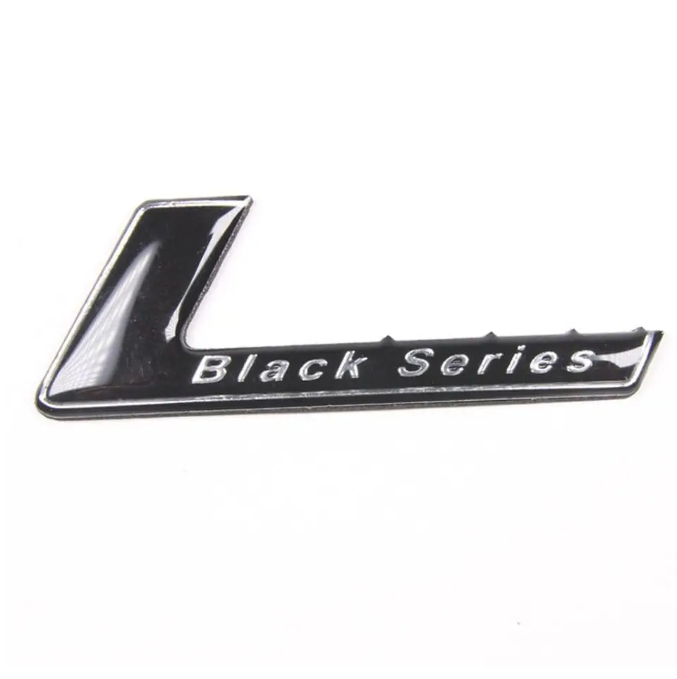 Logo Emblema Black Series Para Mercedes Benz 7.2x2.5cm Negro 5