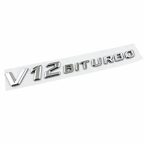 Logo Emblema V12 Biturbo Para Mercedes Benz Cromado