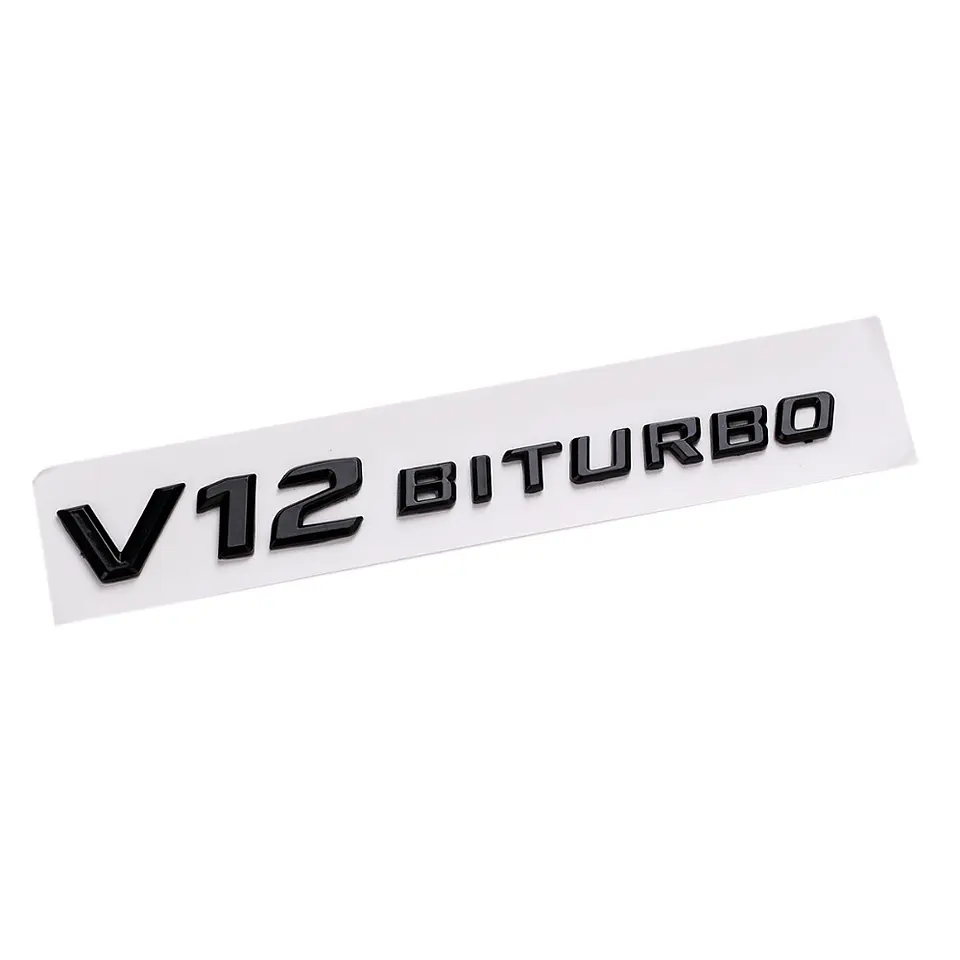 Logo Emblema V12 Biturbo Para Mercedes Benz Negro 1