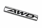 Logo Emblema Multimarcas Awd Metálico 8x1.4cm Cromado Negro - Miniatura 1