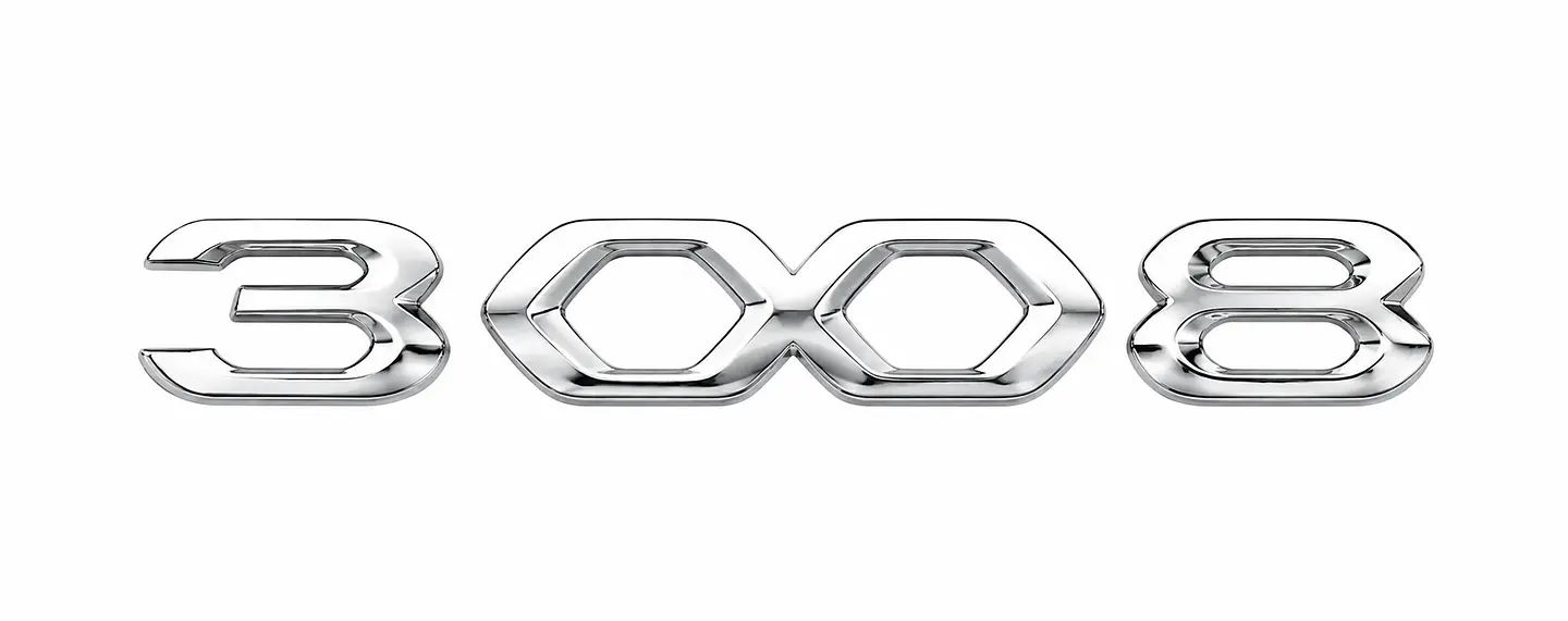 Logo Emblema Para Peugeot 3008 New Metalico 16.2x2.4cm 3