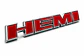 Logo Emblema adhesivo Hemi Metálico 12.2x1.6cm Para Dodge Jeep Rojo - Miniatura 1