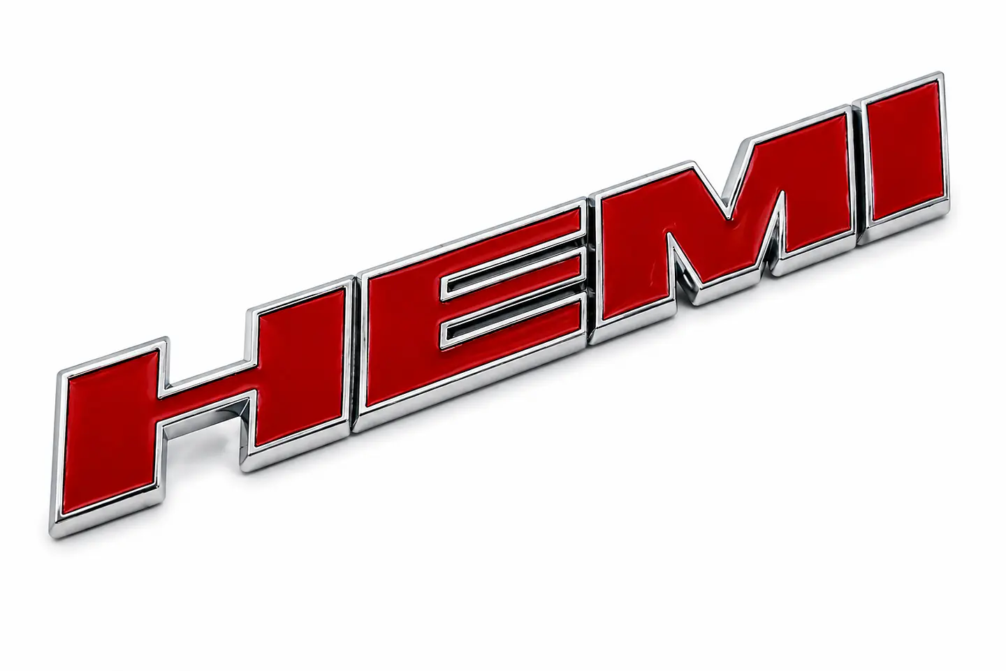Logo Emblema adhesivo Hemi Metálico 12.2x1.6cm Para Dodge Jeep Rojo 2