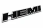 Logo Emblema adhesivo Hemi Metálico 12.2x1.6cm Para Dodge Jeep Negro - Miniatura 1
