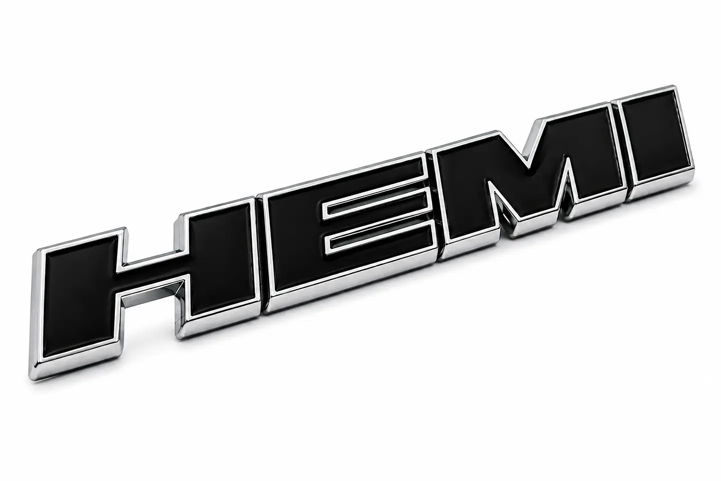 Logo Emblema adhesivo Hemi Metálico 12.2x1.6cm Para Dodge Jeep Negro 2