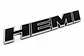 Logo Emblema adhesivo Hemi Metálico 12.2x1.6cm Para Dodge Jeep Negro - Miniatura 2