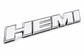Logo Emblema adhesivo Hemi Metálico 12.2x1.6cm Para Dodge Jeep Blanco - Miniatura 1