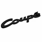 Logo Emblema Coupe Multimarca 9.5x1.8cm Metálico Negro - Miniatura 1