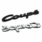 Logo Emblema Coupe Multimarca 9.5x1.8cm Metálico Negro - Miniatura 2