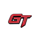 Logo Emblema Gt Multimarca 6.3x3.8cm Metálico Rojo/Negro - Miniatura 3