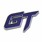 Logo Emblema Gt Multimarca 6.3x3.8cm Metálico Azul - Miniatura 1
