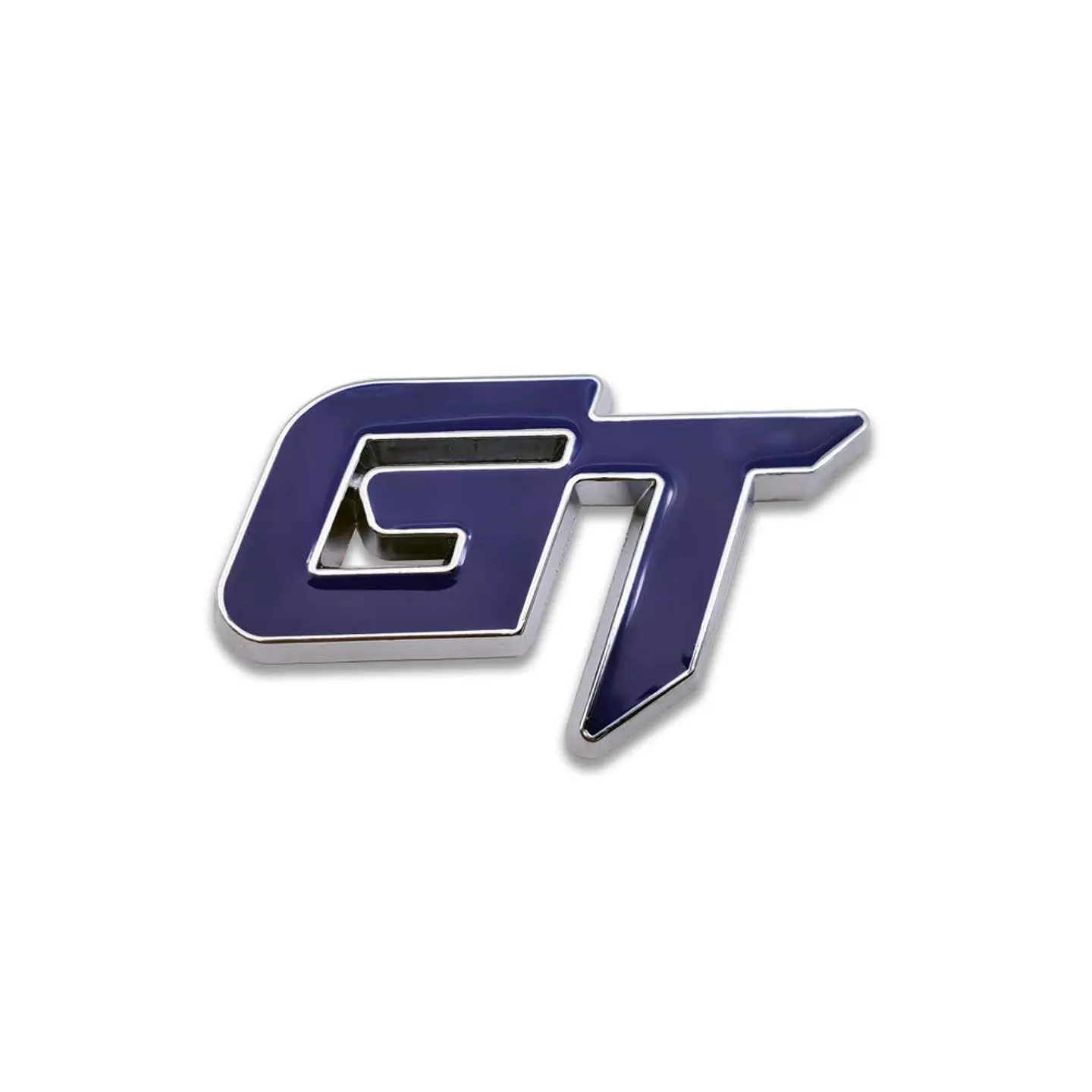 Logo Emblema Gt Multimarca 6.3x3.8cm Metálico Azul 2