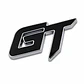 Logo Emblema Gt Multimarca 6.3x3.8cm Metálico Negro - Miniatura 1