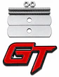 Logo Emblema Frontal parrilla Gt Multimarca 6.3x3.8cm Metálico Rojo/Negro - Miniatura 2