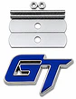 Logo Emblema Frontal parrilla Gt Multimarca 6.3x3.8cm Metálico Azul - Miniatura 2