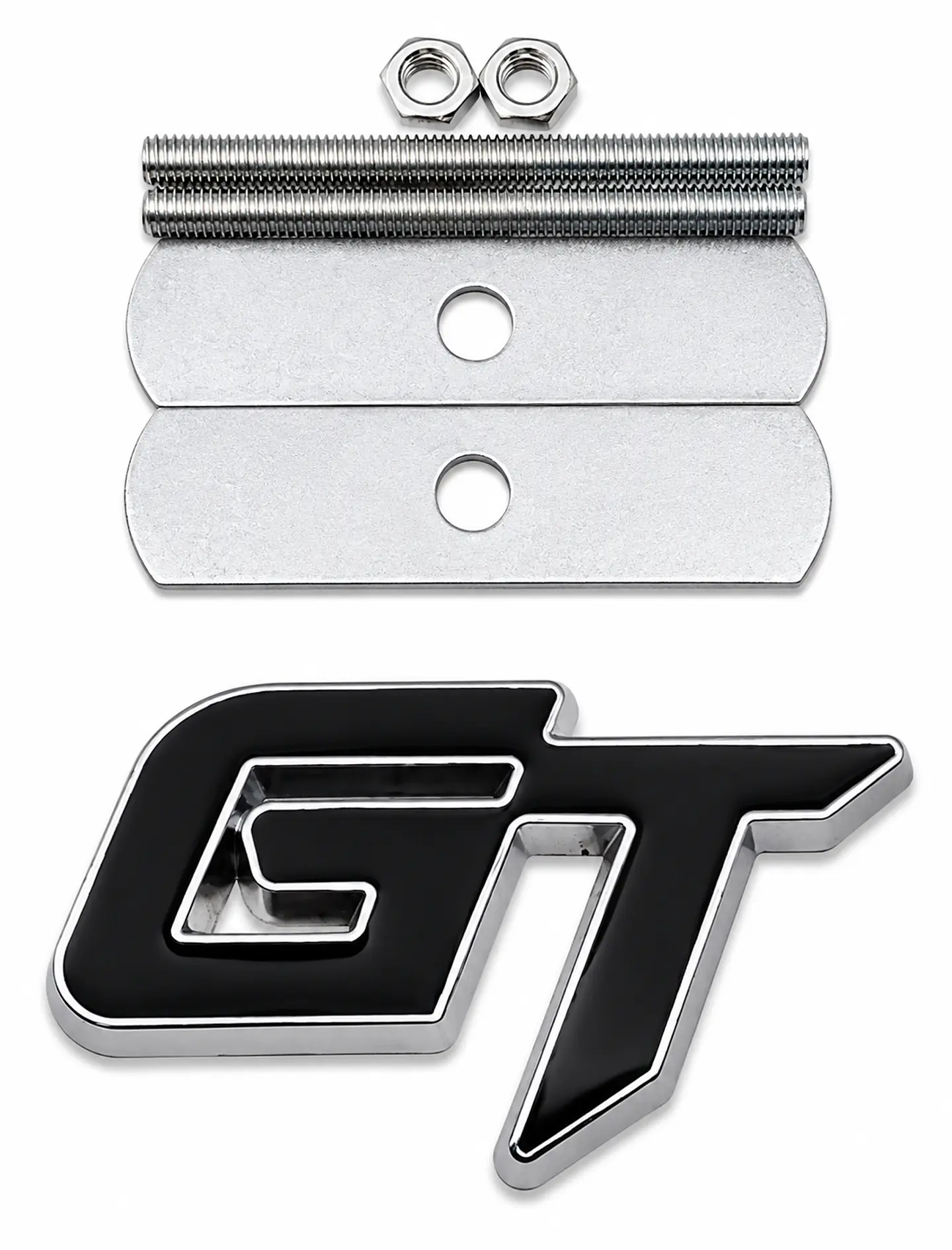 Logo Emblema Frontal parrilla Gt Multimarca 6.3x3.8cm Metálico Negro 2