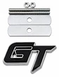 Logo Emblema Frontal parrilla Gt Multimarca 6.3x3.8cm Metálico Negro - Miniatura 2