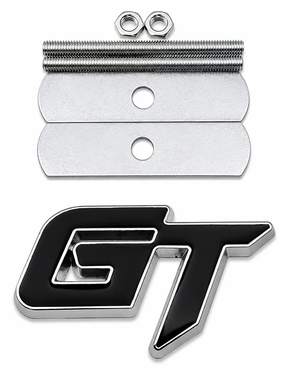 Logo Emblema Frontal parrilla Gt Multimarca 6.3x3.8cm Metálico Negro 2