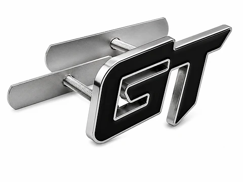 Logo Emblema Frontal parrilla Gt Multimarca 6.3x3.8cm Metálico Negro