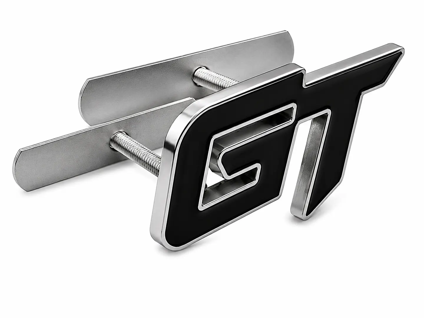 Logo Emblema Frontal parrilla Gt Multimarca 6.3x3.8cm Metálico Negro 1