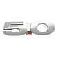 Emblema Logo 5.0 Para Ford Mustang F-150 13.8x3.5cm Cromado Metalico - Miniatura 1