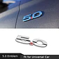 Emblema Logo 5.0 Para Ford Mustang F-150 13.8x3.5cm Cromado Metalico - Miniatura 2