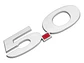 Emblema Logo 5.0 Para Ford Mustang F-150 13.8x3.5cm Cromado Metalico - Miniatura 3