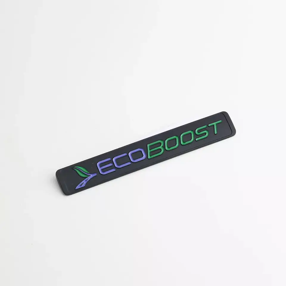 Logo Emblema Para Ford Ecoboost 14x2cm Metalico Negro 2