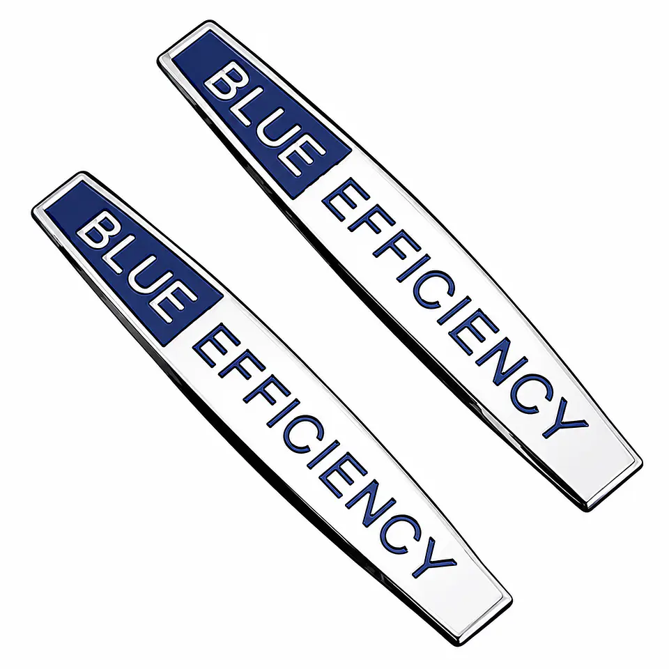 Par De Logos Emblemas Blue Efficiency Para Mercedes Benz 1