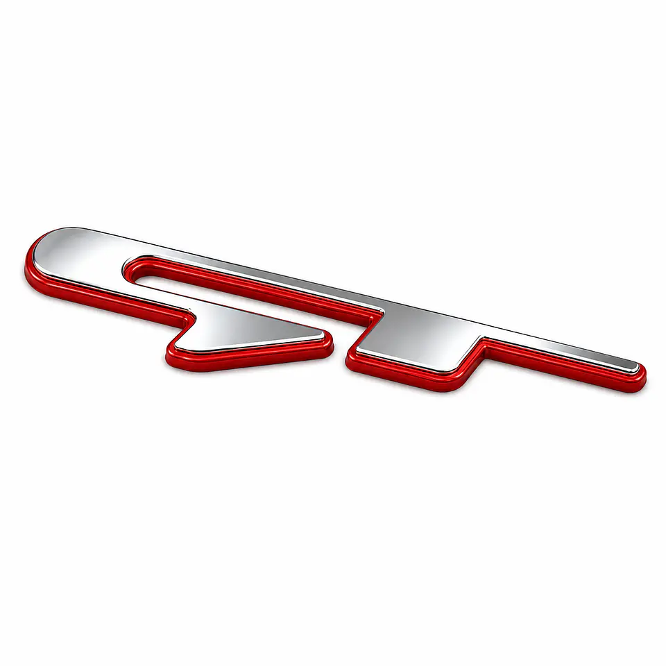 Emblema Logo Gt Multimarca 10.5x1.7cm Para Peugeot Kia Etc Rojo 2