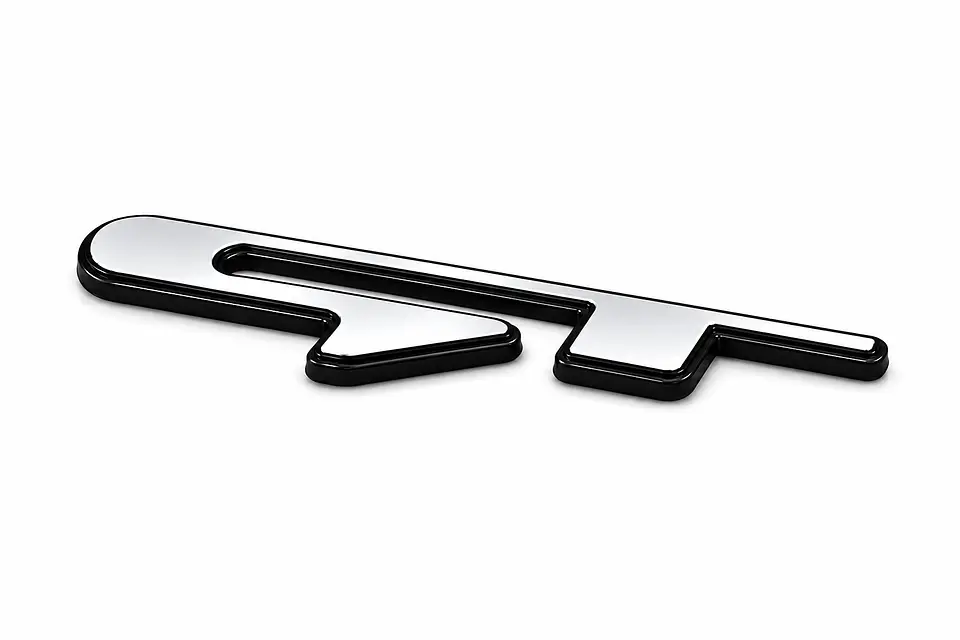 Emblema Logo Gt Multimarca 10.5x1.7cm Para Peugeot Kia Etc Negro 1