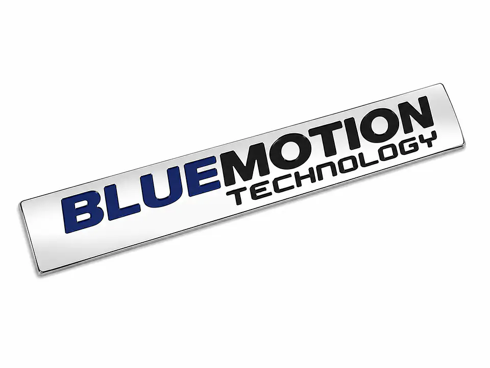 Logo Bluemotion Technology Para Volkswagen 10x1.5cm Plástico 3