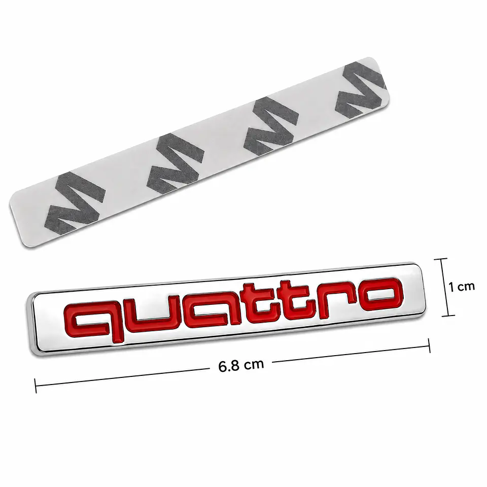 Logo Emblema Quattro Para Audi 6.8x1cm 2