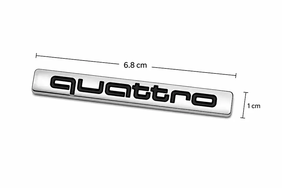Logo Emblema Quattro Para Audi 6.8x1cm 3