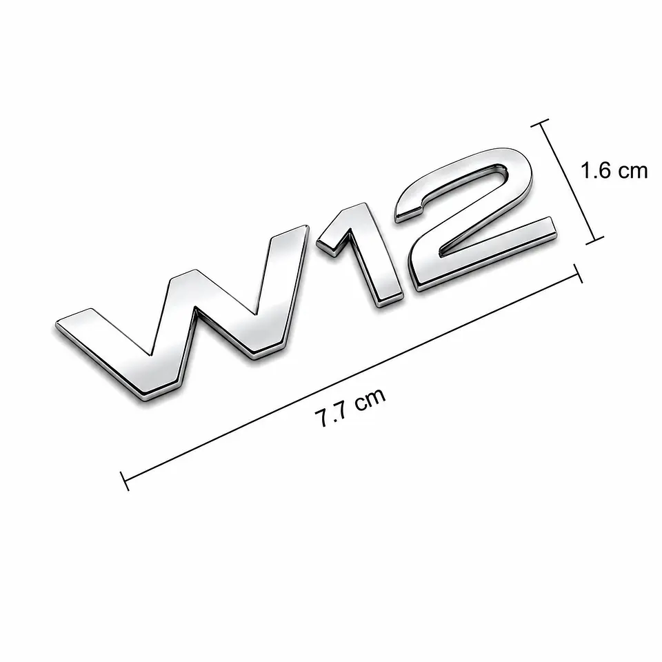 Logo Emblema W12 7.7x1.6cm Para Audi Vw Etc 2
