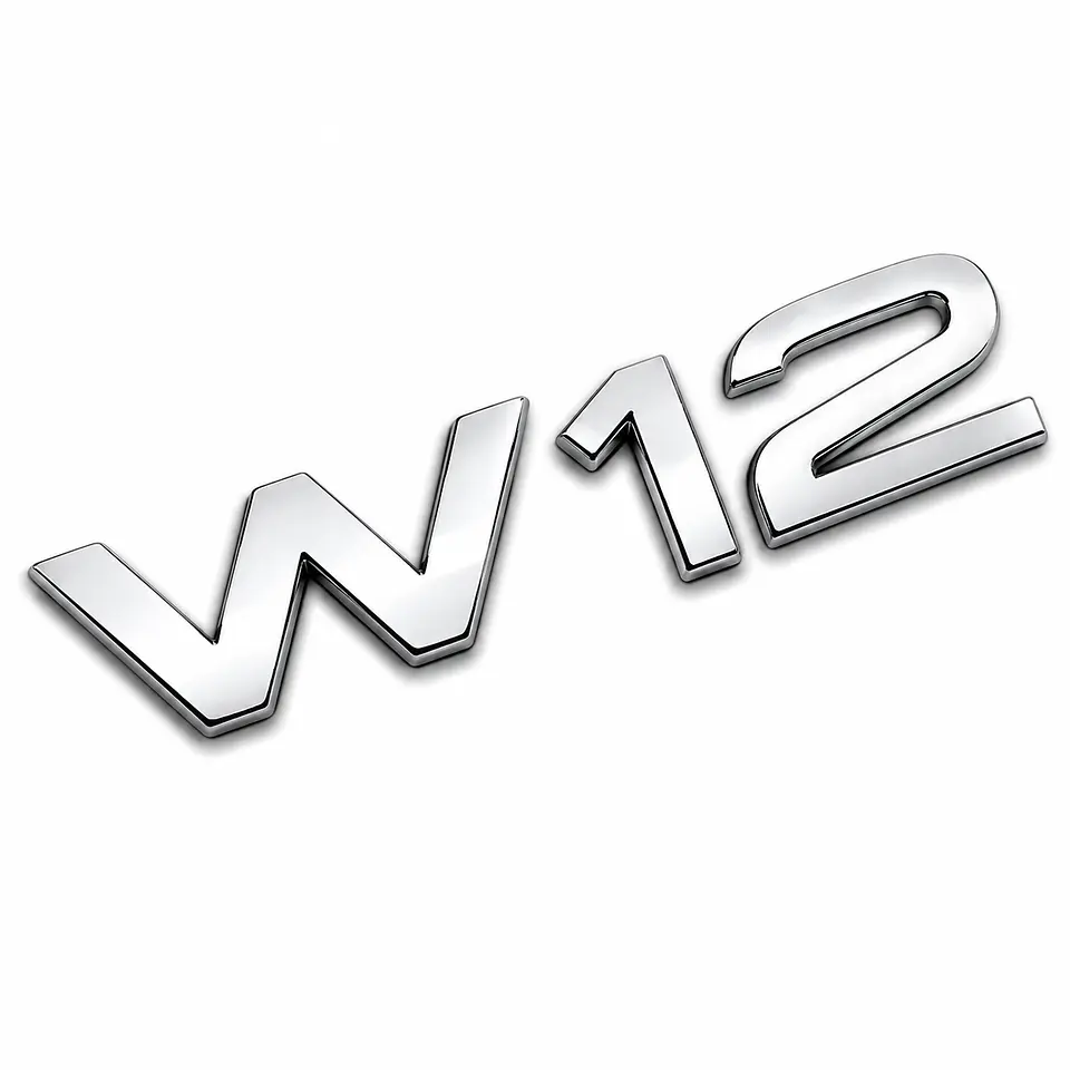 Logo Emblema W12 7.7x1.6cm Para Audi Vw Etc 1