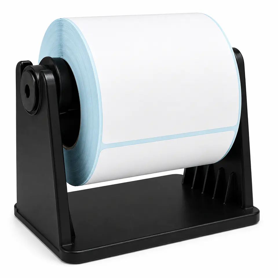 Soporte Porta Etiquetas Térmicas Adhesivas Rollo De 3cm a 8.2cm ancho 1
