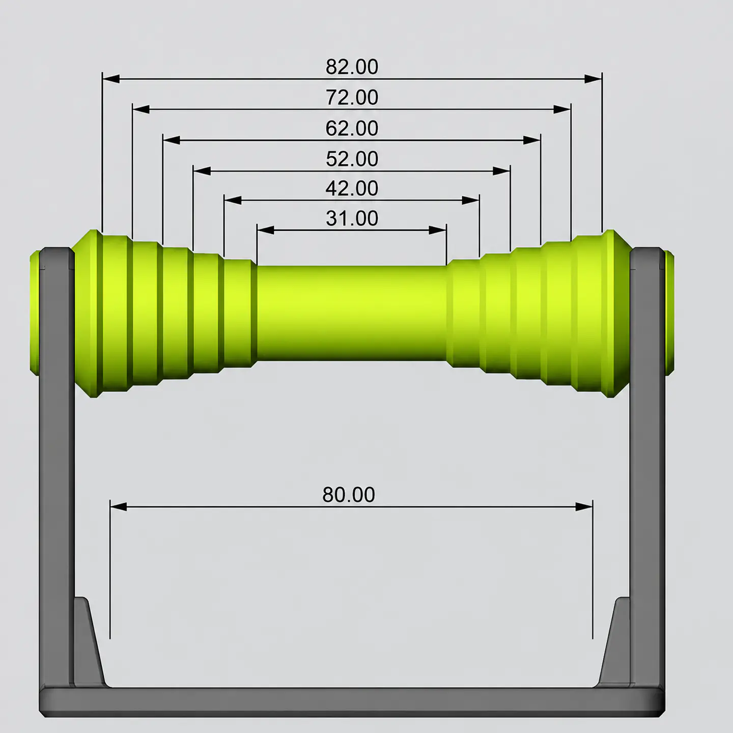 Soporte Porta Etiquetas Térmicas Adhesivas Rollo De 3cm a 8.2cm ancho 3