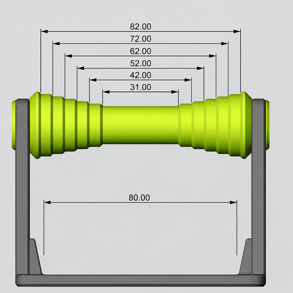 Soporte Porta Etiquetas Térmicas Adhesivas Rollo De 3cm a 8.2cm ancho 3