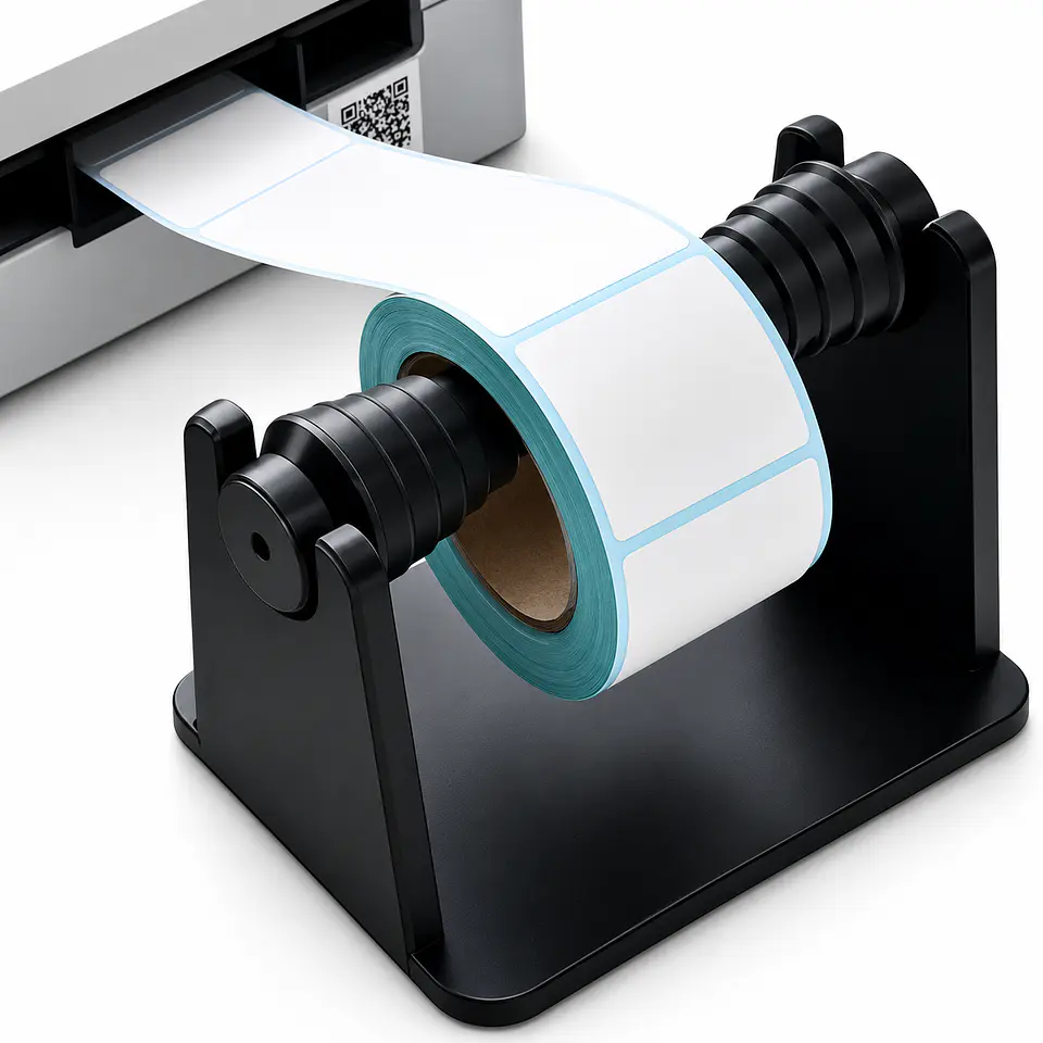 Soporte Porta Etiquetas Térmicas Adhesivas Rollo De 3cm a 8.2cm ancho 4