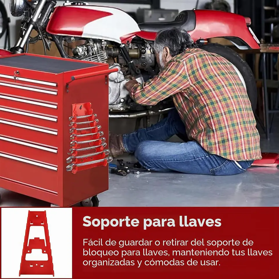 Organizador Porta Llaves Herramientas Etc Panel Perforado o directo muro 3
