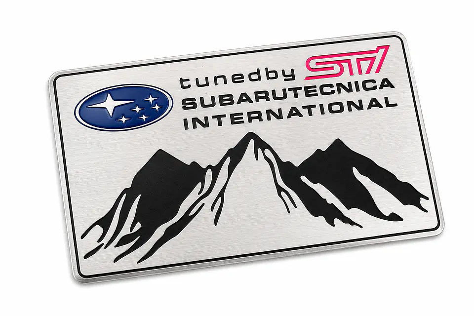 Emblema Logo Para Subaru Tecnica Intenational Sti 4x6cm 1